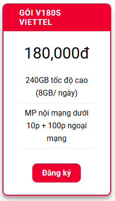 Gói V180S Viettel