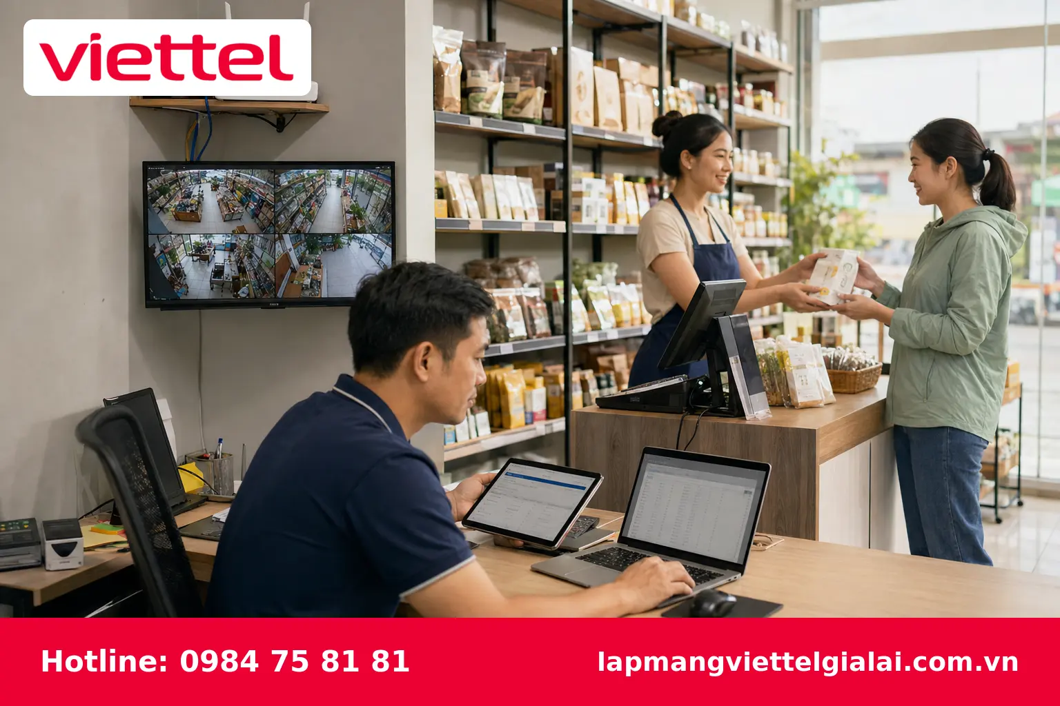 Internet Viettel hỗ trợ cửa hàng và doanh nghiệp tại Pleiku