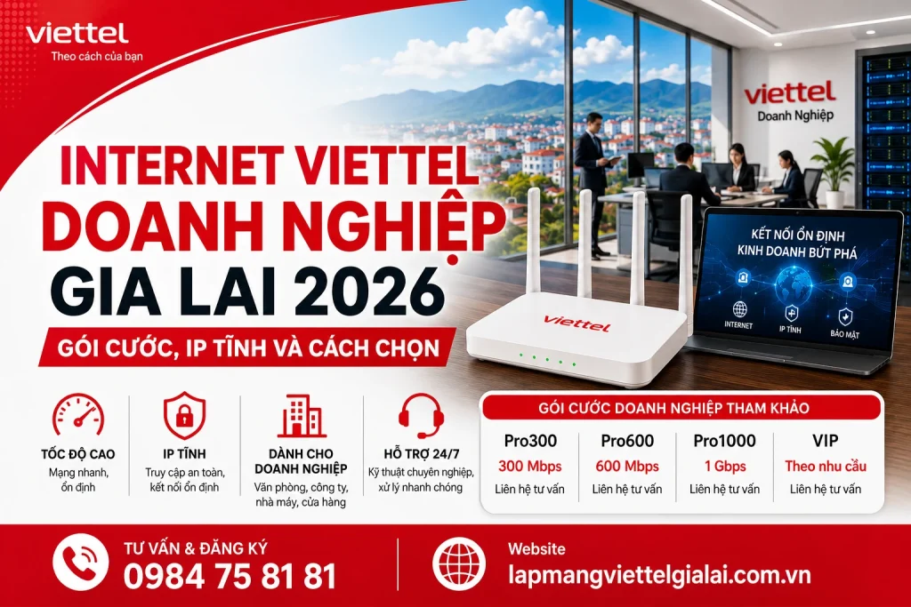 Internet Viettel Doanh Nghiệp Gia Lai