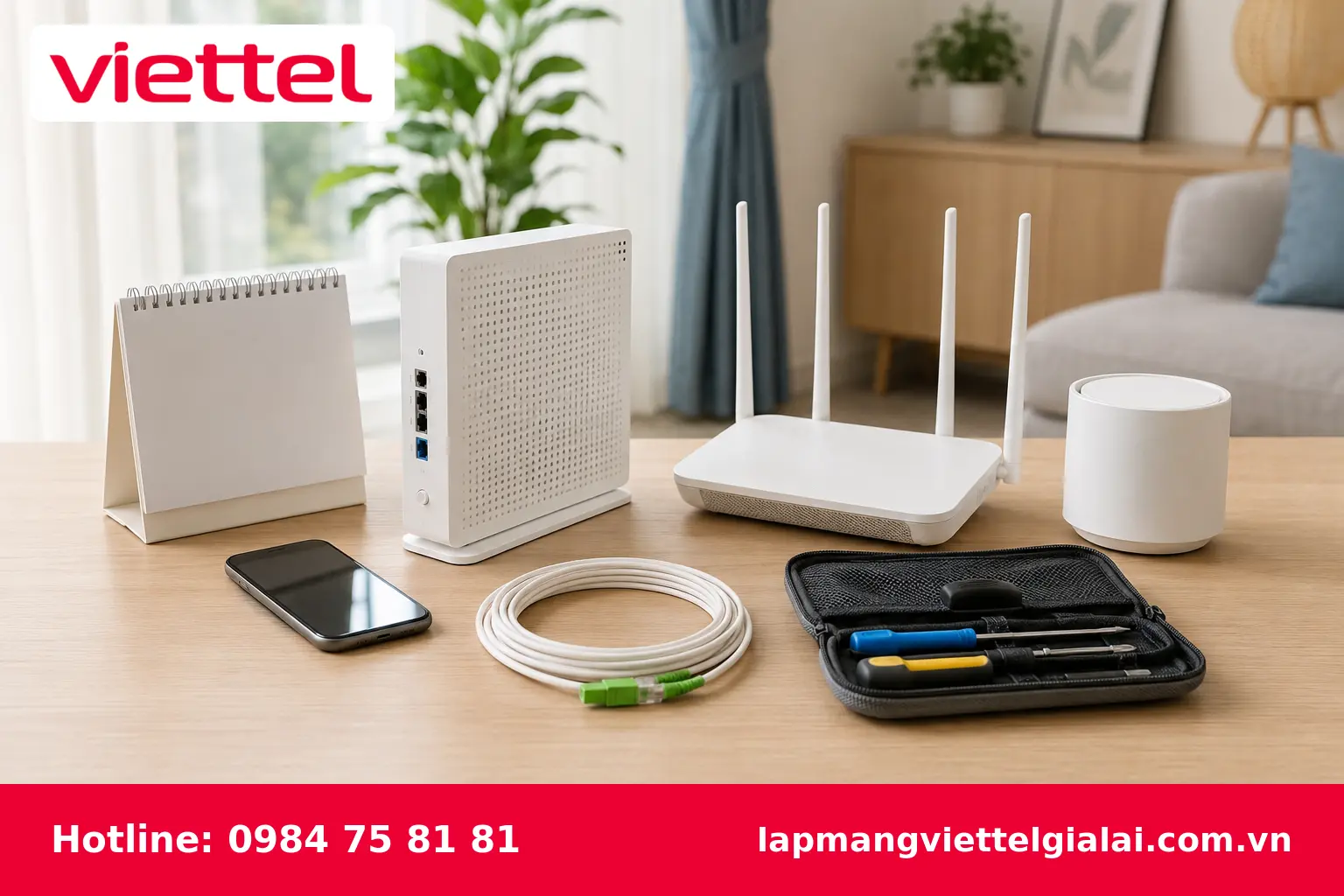 Modem, router và thiết bị WiFi Mesh khi lắp mạng Viettel Gia Lai