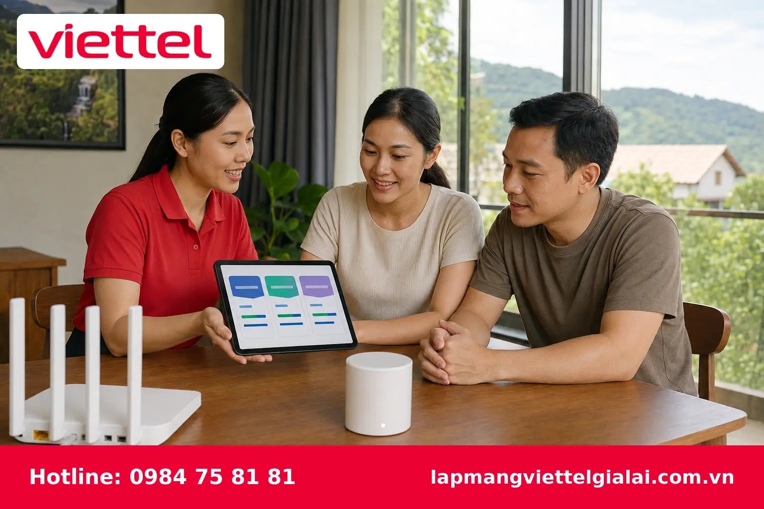 Nhân viên tư vấn lựa chọn gói cước Viettel phù hợp tại Gia Lai