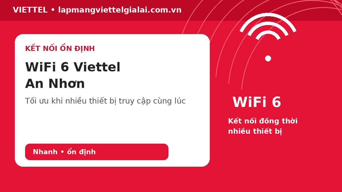 WiFi 6 Viettel An Nhơn Gia Lai kết nối ổn định nhiều thiết bị