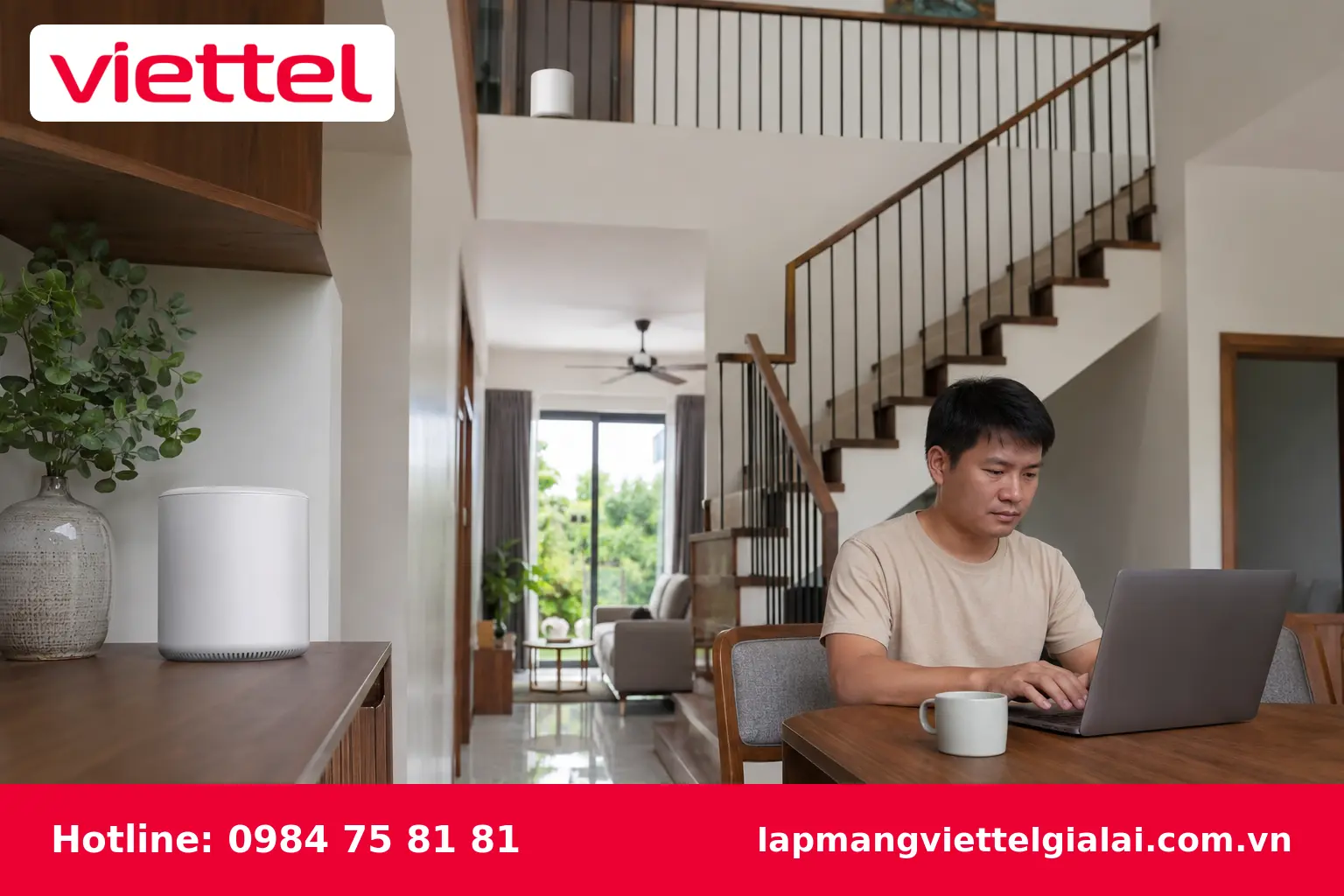 Thiết bị WiFi Mesh phủ sóng Internet cho nhà nhiều tầng