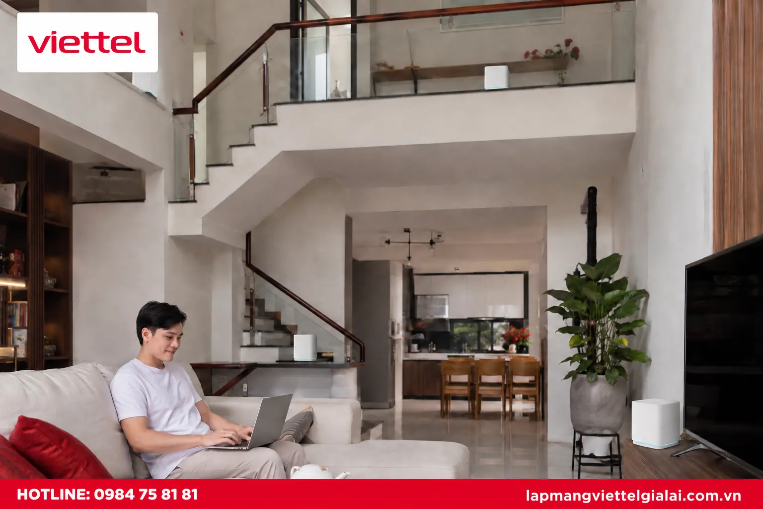 Giải pháp Wifi Mesh Viettel cho nhà nhiều tầng tại Ia Pa