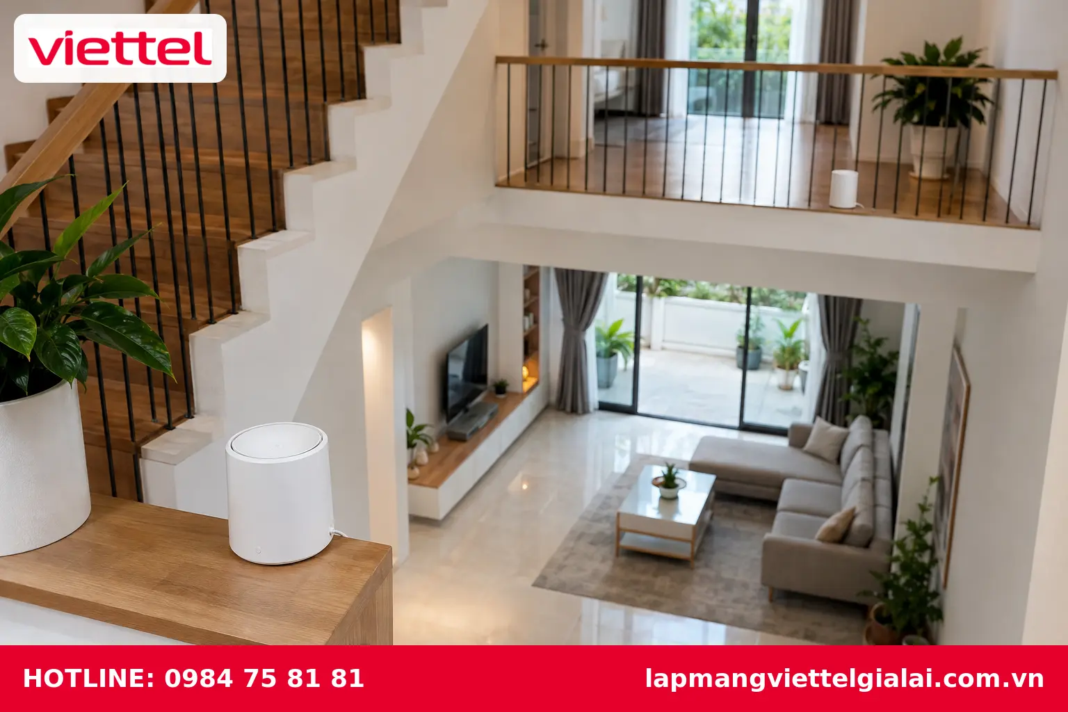 Giải pháp Wifi Mesh Viettel cho nhà nhiều tầng tại Krông Pa